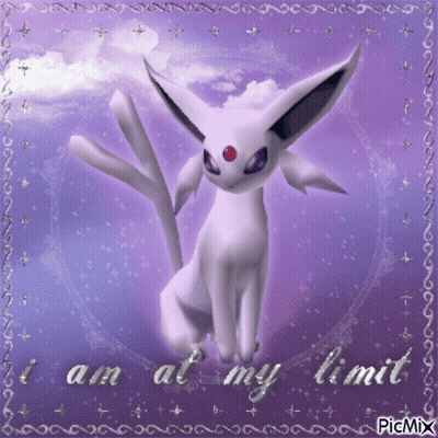 Purple Cat Saying I Am At My Limit GIF