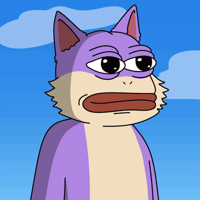 Purple Cat With Big Red Tongue GIF