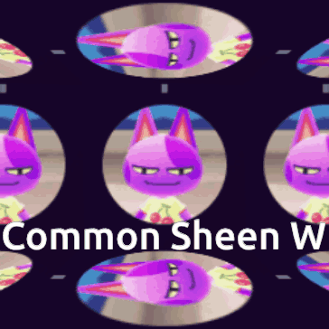 Purple Cat With Common Sheen W GIF