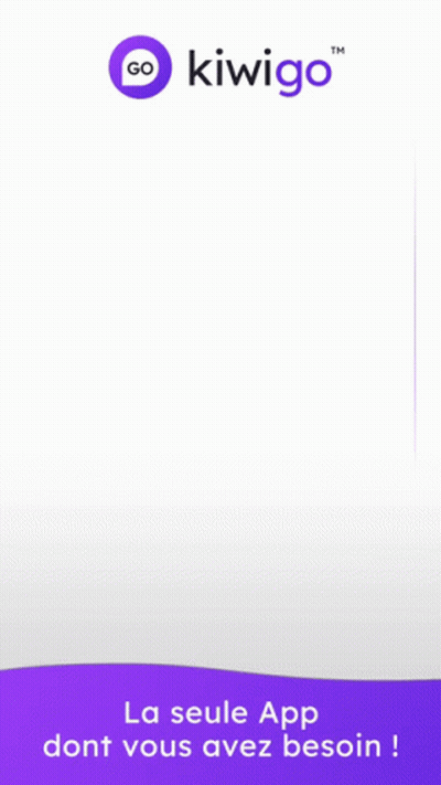 Purple Circle With Car Saying Kiwigo GIF