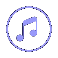 Purple Circle With Music Note Sticker