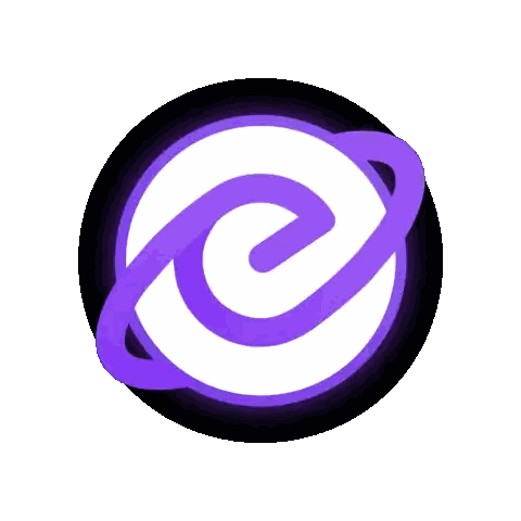 Purple Circle With White Spiral Sticker