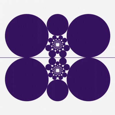 Purple Circles With White Line Between GIF