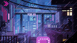 Purple City Lights Animation