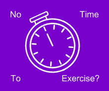 Purple Countdown Clock No Time To Exercise GIF