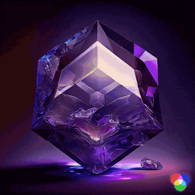 Purple Cube On Purple Background GIF