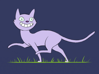 Purple Cute Cheshire Cat  GIF