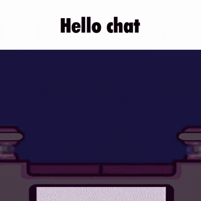 Purple Cylinder With Hello Chat GIF