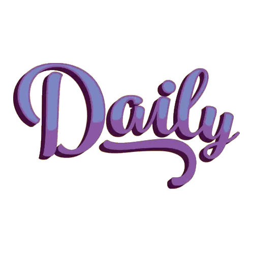 Purple Daily Logo Sticker