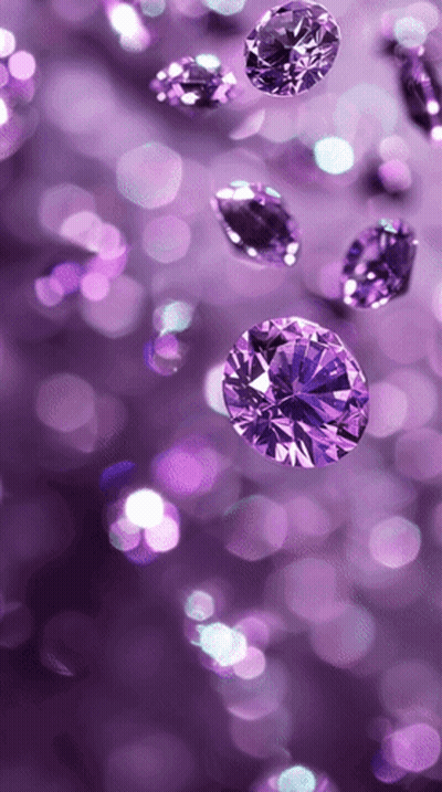 Purple Diamonds Floating GIF