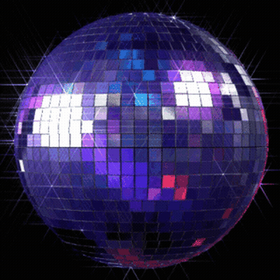 Purple Disco Ball With Square Grid GIF