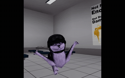 Purple Dog In Black Helmet And Goggles In Front Of Not Enough Get Do Dam Sign GIF
