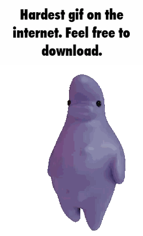 Purple Dolphin Hardest Gif On Internet Sticker