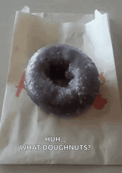Purple Donut In Paper Bag GIF