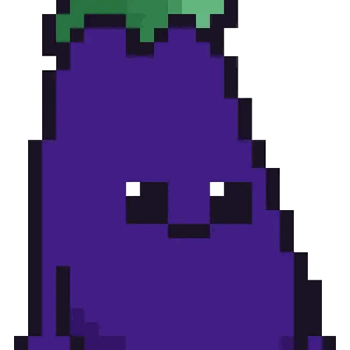Purple Eggplant Crying Sticker