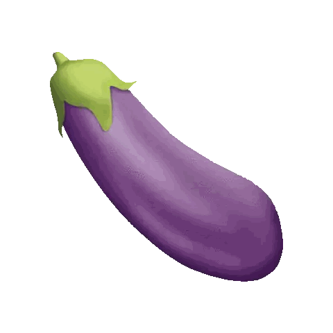 Purple Eggplant With Green Stem Sticker