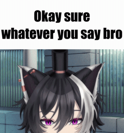 Purple-Eyed Cat Okay Sure Whatever You Say Bro GIF