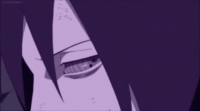 Purple Eyed Face Close Up Purple Background GIF