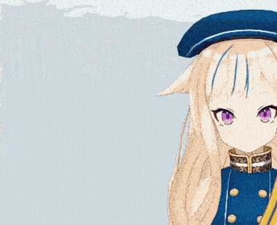 Purple-Eyed Girl In Blue Hat With Question Mark GIF