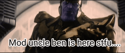 Purple Face Man Mod Uncle Ben Is Here Stu GIF