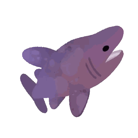 Purple Fish With Open Mouth And Blue S Sticker