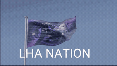 Purple Flag Saying Lha Nation GIF