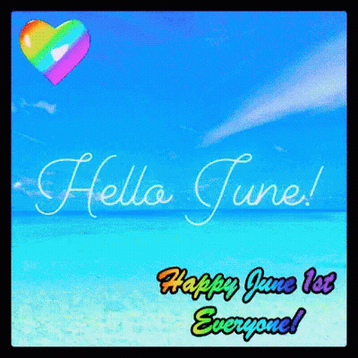 Purple Flowers Butterfly Saying Welcome June Beautiful Day Jofi GIF