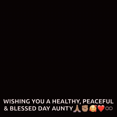Purple Flowers Wishing You A Healthy Peaceful And Blessed Day Aunty GIF