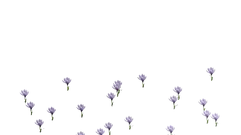 Purple Flowers With Green Leaves Sticker