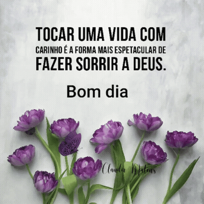 Purple Flowers With Quote GIF