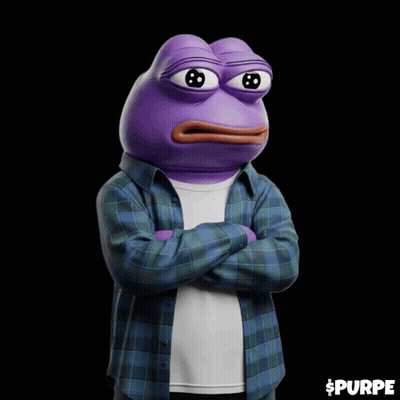 Purple Frog In Plaid Shirt With Arms Crossed GIF