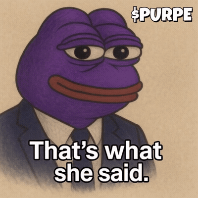 Purple Frog In Suit And Tie Saying That's What She Said GIF