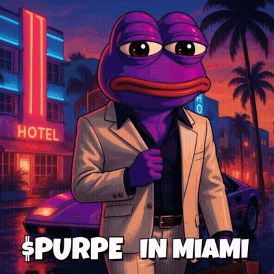 Purple Frog In Suit Saying Spurpe In Miami GIF