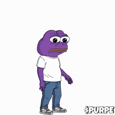 Purple Frog Saying I Did That GIF