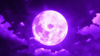 Purple Full Moon In Dark Purple Sky GIF