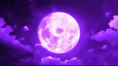 Purple Full Moon Shining In Purple Sky GIF