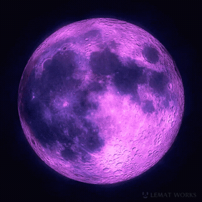 Purple Full Moon With Lemat Works GIF