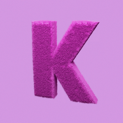 Purple Furry Letter K GIF