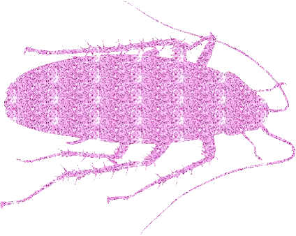 Purple Glittered Bug Sticker