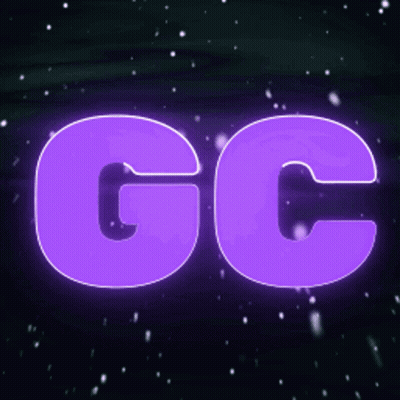 Purple Glowing Letter CC