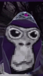 Purple Gorilla Tag Run Fast As He Can GIF