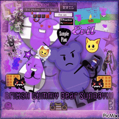 Purple Gummy Bear British Gummy Bear Sunday GIF