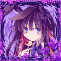 Purple Hair Cute Girl Anime GIF