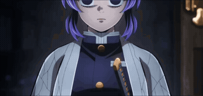 Purple Hair Girl Holding Sword GIF