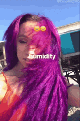 Purple Hair Girl Humidity GIF