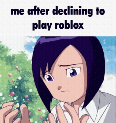 Purple Hair Girl Me After Declining Roblox GIF