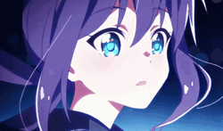 Purple Hair Girl Smiling Anime GIF