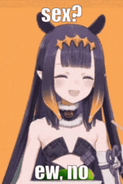 Purple Hair Girl Smiling Saying Sex Ew No GIF