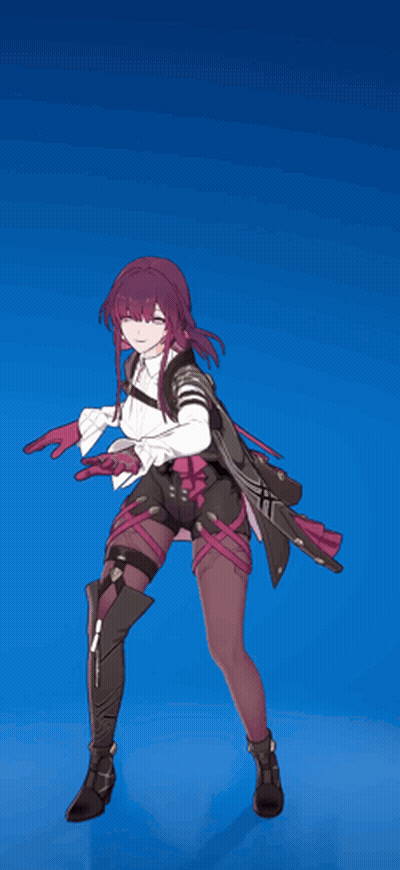 Purple Haired Anime Character Arms Outstretched GIF