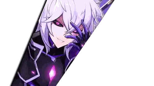 Purple Haired Anime Covering Face Sticker